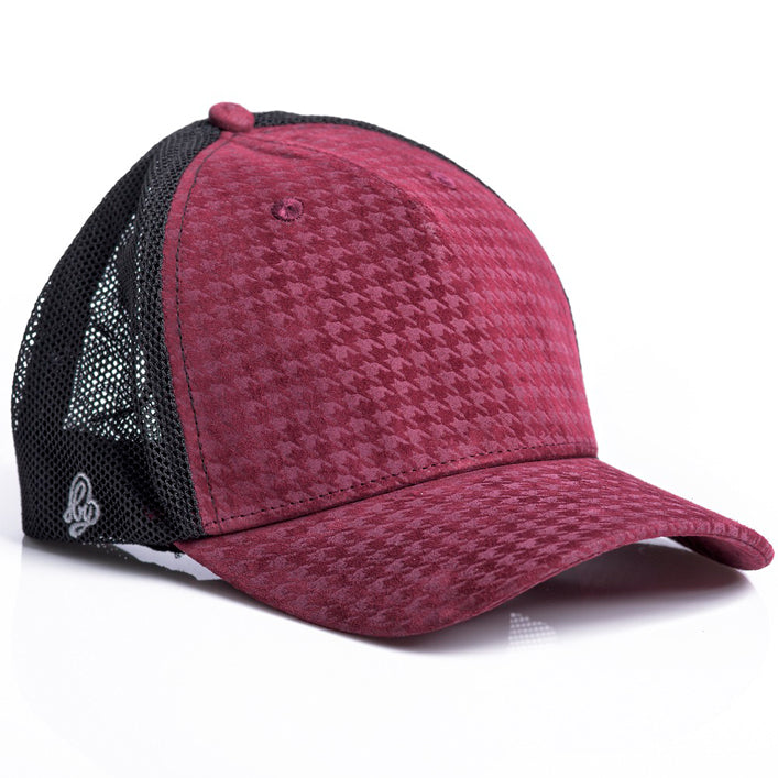 【BYB AMSTERDAM】 Trucker Limited Houndstooth Bordeaux